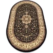 Rugsx Tapis ROYAL ADR ovale modèle 521 noir 200x290 cm