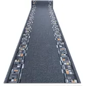 Rugsx TAPIS DE COULOIR ANTIDÉRAPANT BOMBAY gris 100cm 100x320 cm