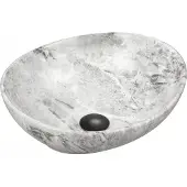 Mexen Lavabo ELZA pierre blanche motif rugueux 40 cm