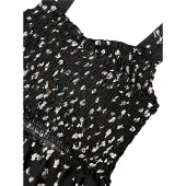 Jojomino Robe d'été décontractée à col en V noire XL