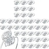 Semoic Lot de 100 ronds de serviette, porte-feuilles, strass