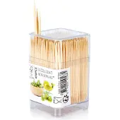 Excellent houseware Cure-dents en bois dans un emballage pratique pour les collations et les repas