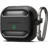 Spigen tui de protection antichoc Rugged Armor con u pour Samsung Galaxy Buds3 Pro et Galaxy Buds 3 (2024) - Noir mat