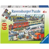 Ravensburger Puzzle Gare Puzzle unique de 60 pices pour enfants Surface antireflet | Matriaux certifis FSC | Idal pour dvelopper les comp