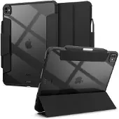 Spigen ?tui Ultra Hybrid Pro pour iPad Pro 13 pouces M4 (2024) avec porte-crayon arri?re transparent, b?quille et absorption des chocs - Noir