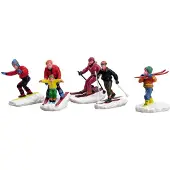 Lemax - SKIEURS PLAISIRS D'HIVER FIGURINES COD 92357