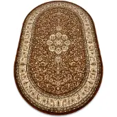 Rugsx Tapis ROYAL ADR ovale modèle 521 marron 150x250 cm