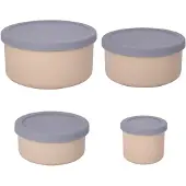 Semoic Récipients de conservation des aliments en silicone avec couvercles anti-fuite