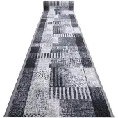 Rugsx TAPIS DE COULOIR antidérapant ESSENZA gris 80 cm 80x450 cm