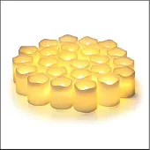 Tlily Bougies de vœux sans flamme, 24 bougies avec piles