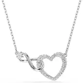 Swarovski Hyperbola Pendant Heart et Infinity Clear Rhodium fini