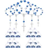 Tlily Lot de 25 mini chapelets de baptême bleus