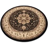 Rugsx Tapis ROYAL ADR cercle modèle 521 noir cercle 150 cm