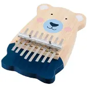 Goki Instrument de musique - - Kalimba ours - Bois et métal - 8 clés - Pour enfants dès 4 ans