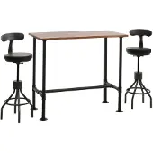 MCW Ensemble table de bar + 2 tabourets de bar -N21