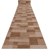 Rugsx TAPIS DE COULOIR antidérapant ICONA beige 100cm 100x360 cm