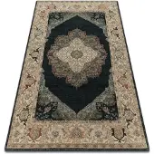 Rugsx Tapis en laine POLONIA Palazzo rosette bleu foncé 235x350 cm