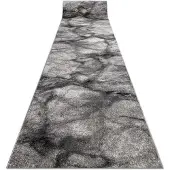 Rugsx Tapis de couloir SILVER Marble marbre gris 80cm 80x560 cm