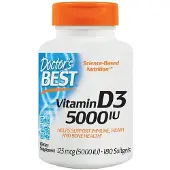 Doctors Best Vitamine D3, 5000 UI, 180 softgels