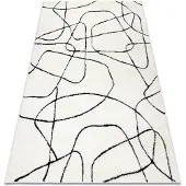 Rugsx Tapis moderne MODE 8522 abstraction crème / noir 80x150 cm