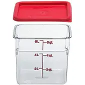 Cambro Contenant alimentaire Camsquare 6SFSCW135 de 6 pintes en polycarbonate