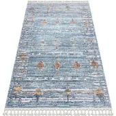 Rugsx Tapis moderne BELLE BF13C bleu et beige Franges 160x220 cm