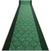 Rugsx Triangles de couloir LIŚCIE feuilles antidérapants, vert gomme 110cm 110x530 cm