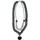 Folli Follie 4n0t096km Necklace Noir Femme