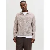 Jack & Jones Chemise beige / noir / blanc
