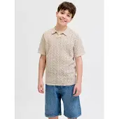 JACK&JONES JUNIOR Tyler Short Sleeve Polo Beige 12 Years Garçon