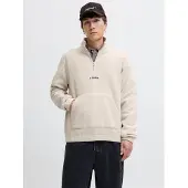 Jack & Jones Soho Half Zip Sweatshirt Beige S Homme