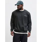Jack & Jones Dover Print Plus Size Sweatshirt Noir 5XL Homme
