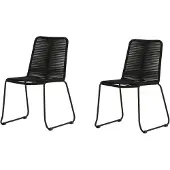 Venture Home Lindos chaise de jardin noir.