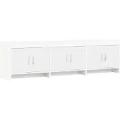 vidaXL Meuble TV 168 x 33 x 47 cm Blanc, aggloméré