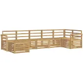 vidaXL Ensemble de canapés d'extérieur , 7 pièces, blanc
