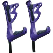 Famanu Paire de béquilles réglables en aluminium, violettes