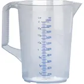 Waca Verseuse graduée de couleur transparente, 2,0 l, Verre mesureur, Transparent