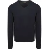 Steppin' Out Pull Coton Cachemire Col V Marine