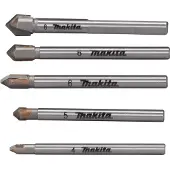 Makita E-25410 Glas-/Fliesenbohrer-Set 5-tlg. (4 mm, 5 mm, 6 mm, 8 mm)