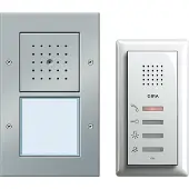 Gira Set complet d'Interphone filaire 1 foyer GIRA aluminium