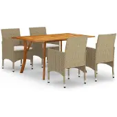 Syfax salon de jardin 5 pièces Beige