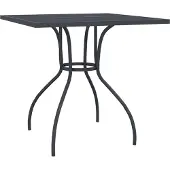 Syfax Table de jardin anthracite 80x80x72,5 cm acier tressé