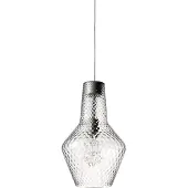 Zafferano Romeo Suspension Ø.250X3180Mm. 1Xe27 70W Hs-Ip20-Ver.Grey, Vtr Transparent.