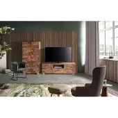 GINER Y COLOMER Meuble TV Roma en bois de manguier, 60 cm x 180 cm x 50 cm,