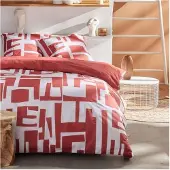 TODAY Parure de couette TODAY rouge