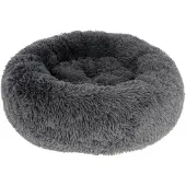 Kerbl Kuschelbett Fluffy (Farbe grau, Höhe 18 cm, Durchmesser 60 cm) 80409