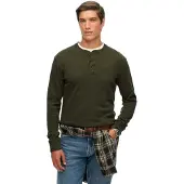 Superdry Vle Mid Weight Henley Long Sleeve T-shirt Vert 2XL Homme