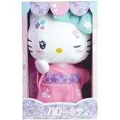 Jemini Hello Kitty Kimono Kawai Plüsch +- 22 cm - - Kawai-Version mit rosa Kimono und Flip-Flops.