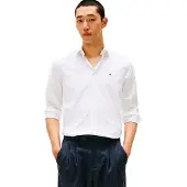 Tommy Hilfiger Mw0mw38347 Long Sleeve Shirt Blanc 38 Homme