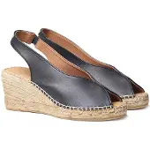 Toni pons Laila-p Esparto Wedge Sandals Noir EU 38 Femme